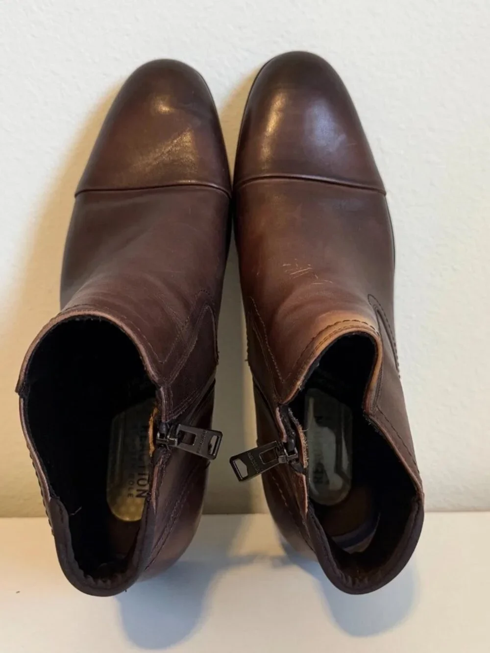 Kenneth Cole Reaction Edge Flex Men’s Brown Boots Size 10.5 Read Description